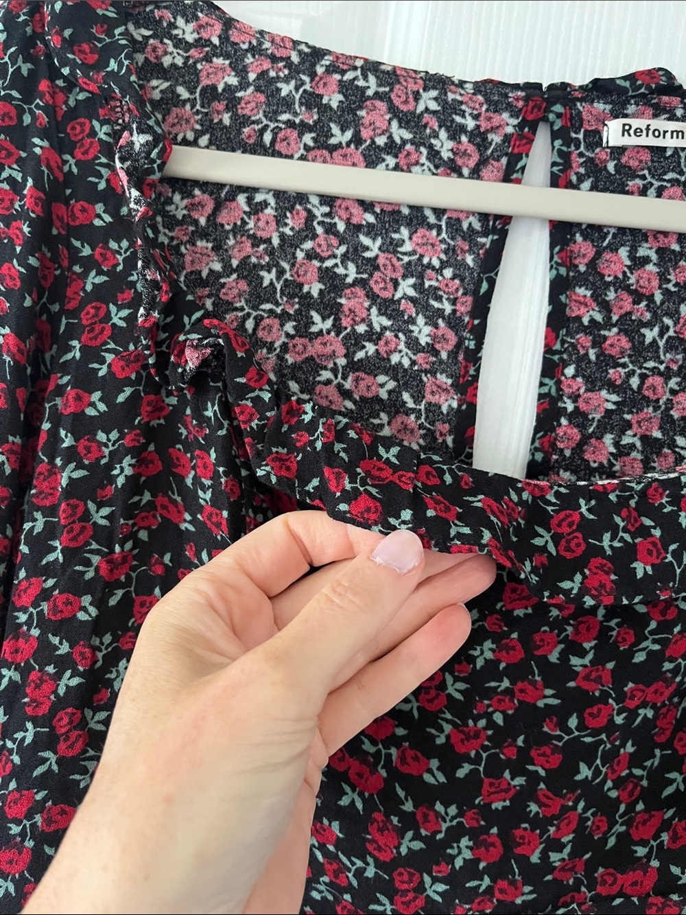 Reformation Ruffled Rose Crop Top - Picture 4 of 13
